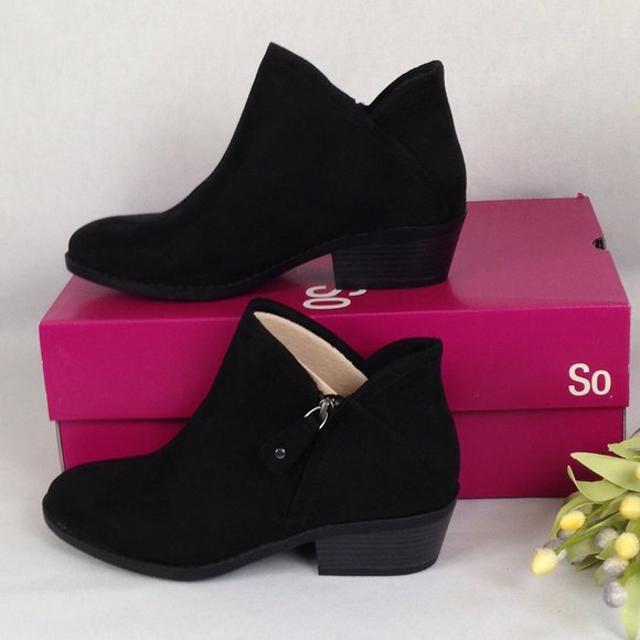 So Angelfish Black Memory Foam Ankle Boots - Picture 2 of 11